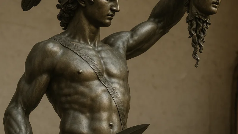Medusa Başlı Perseus Heykeli
