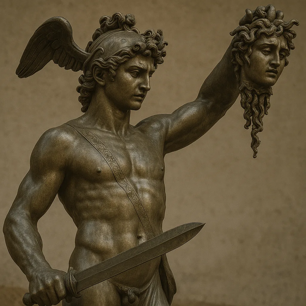 Medusa Başlı Perseus Heykeli